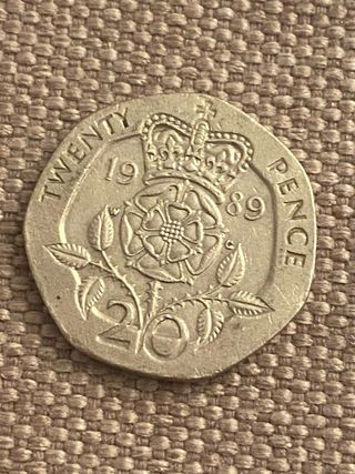 Moneta da 20 pence del 1989