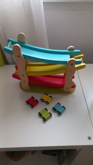 Circuito coche de madera