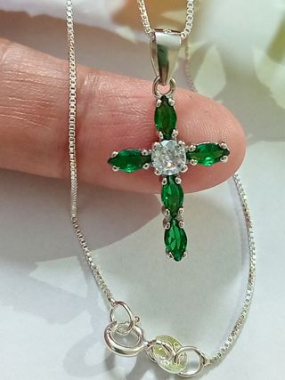 Cadena y Colgante Cruz Plata De Ley 925