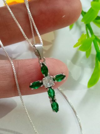 Cadena y Colgante Cruz Plata De Ley 925