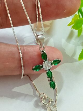 Cadena y Colgante Cruz Plata De Ley 925