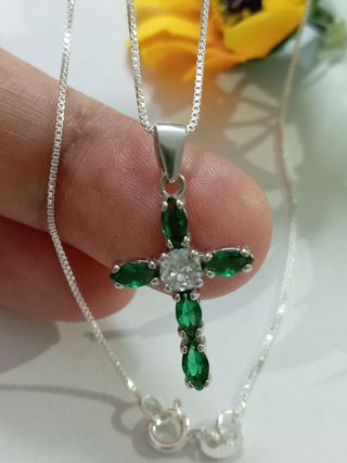 Cadena y Colgante Cruz Plata De Ley 925