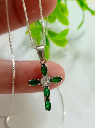 Cadena y Colgante Cruz Plata De Ley 925