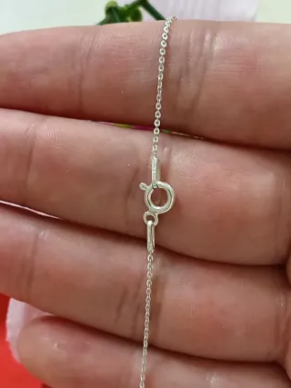 Cadena y Colgante Cruz esmeralda circonitas Plata