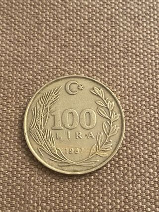 Moneta da 100 lire turche 1989