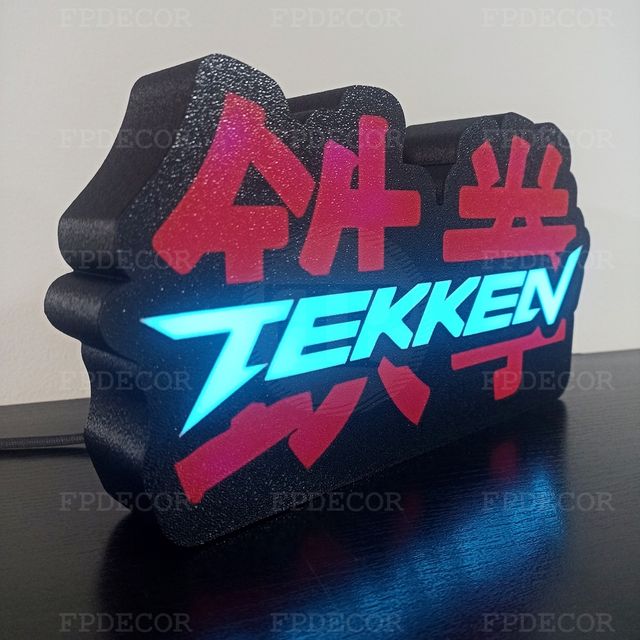 Tekken com LED RGB! Caixa de luz! Decor