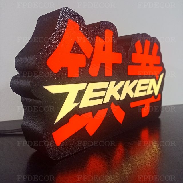 Tekken com LED RGB! Caixa de luz! Decor