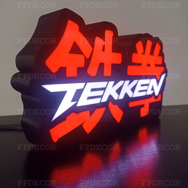 Tekken com LED RGB! Caixa de luz! Decor