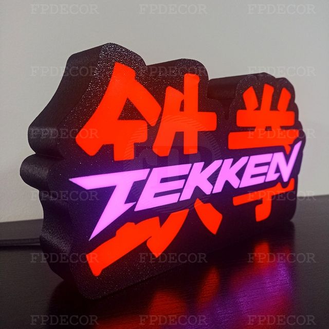 Tekken com LED RGB! Caixa de luz! Decor
