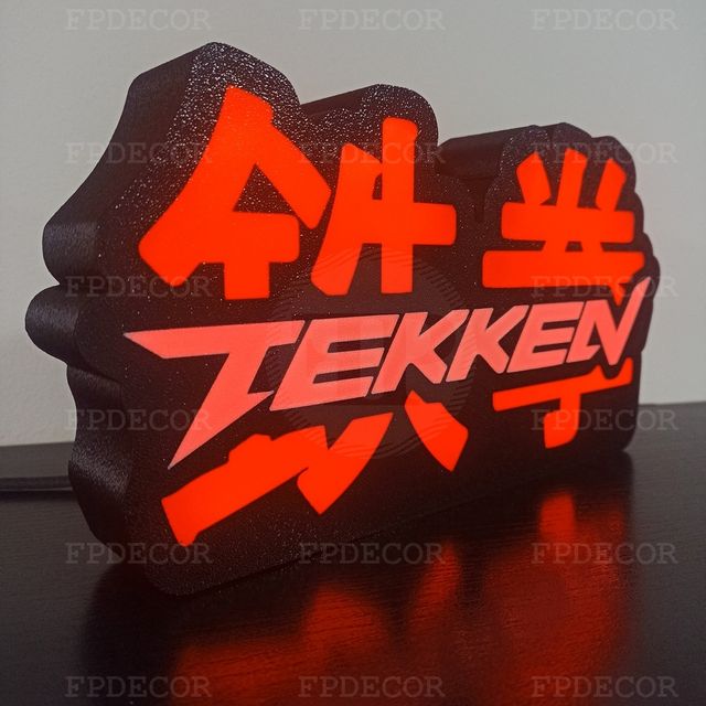 Tekken com LED RGB! Caixa de luz! Decor