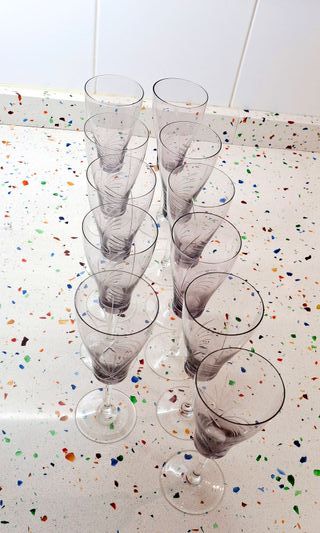 Cristalería SALT 11 vasos tintados