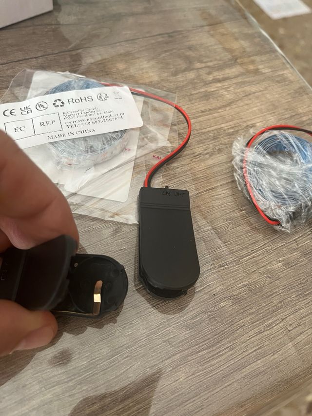 5 Tiras led a pilas on/off