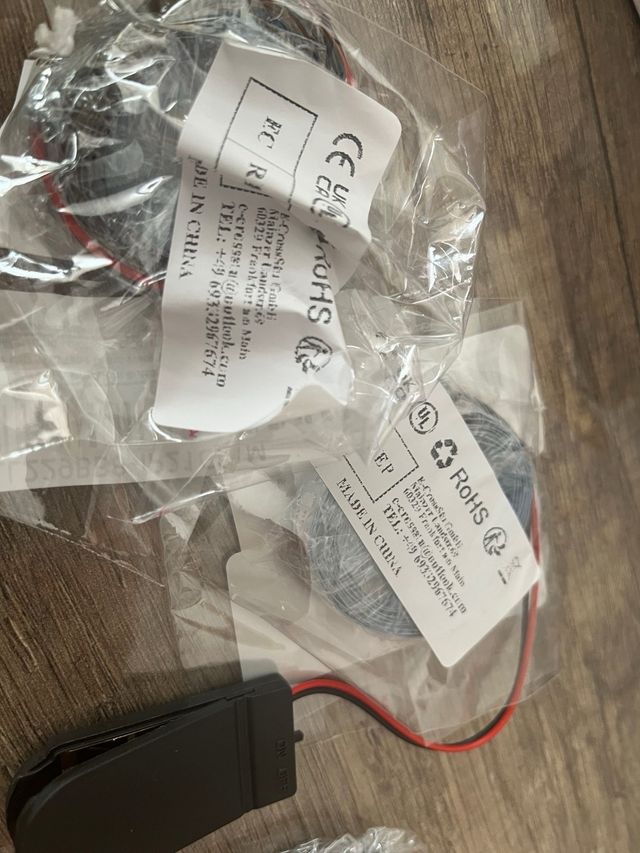 5 Tiras led a pilas on/off