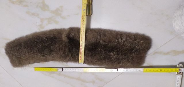 Collo di pelliccia marrone cm 50 x 14 circa