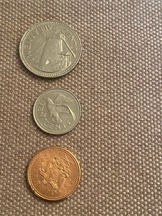 Set tre monete Barbados