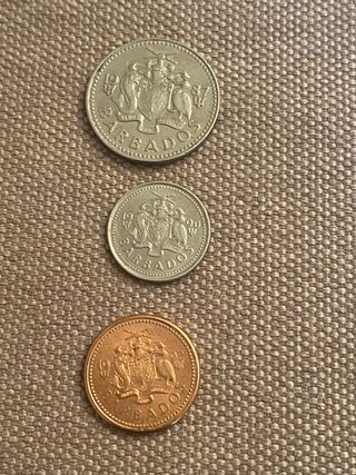 Set tre monete Barbados