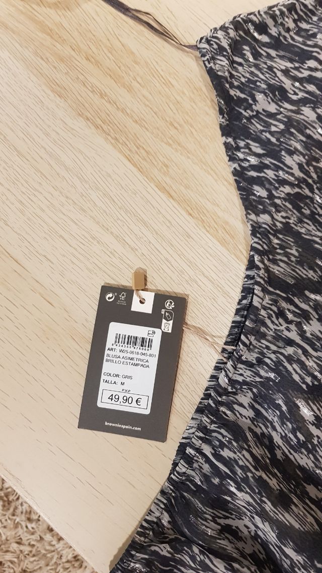 Blusa asimétrica nueva mujer Brownie