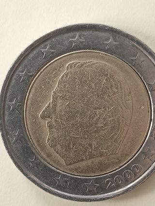 2 Euro Belgio 2000 Err. Fehlpragung 