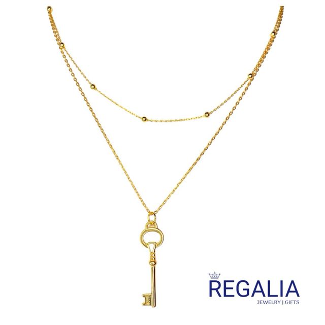 Collar LOVE Mini Candado dorado Plata Baño Oro 18k