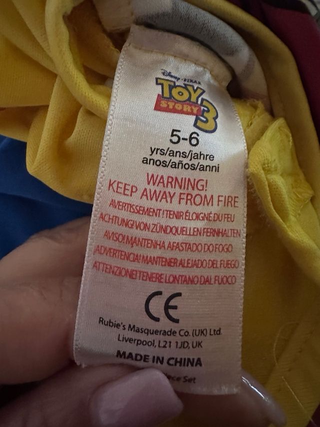 Disfraz toy story 3