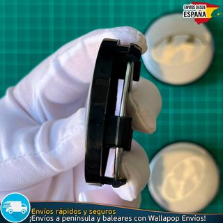 4 Tapacubos Hyundai 60mm Cubrebujes Tapas Negras