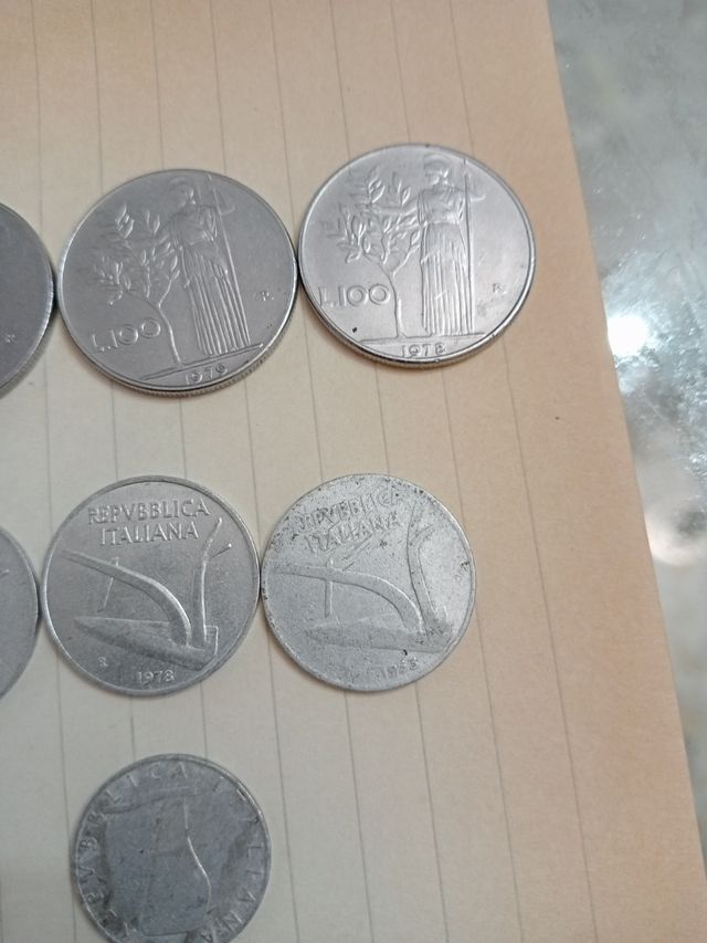 LOTE DE 12 MONEDAS ANTIGUAS ITALIA