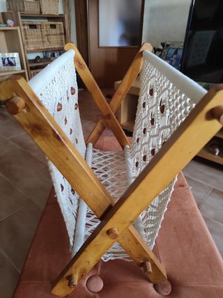 Portariviste in legno cotone uncinetto