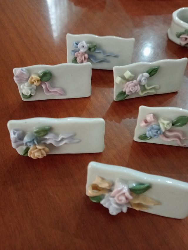 Portatovaglioli con segnaposto da 6