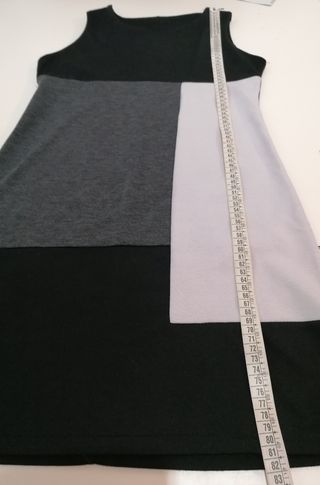 Vestito corto smanicato bianco, nero
