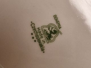 Dos bandejitas porcelana Bohemia