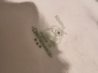 Dos bandejitas porcelana Bohemia