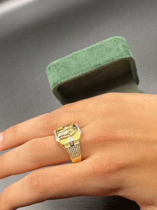 Ref110 Anillo de caballo de oro de 18k