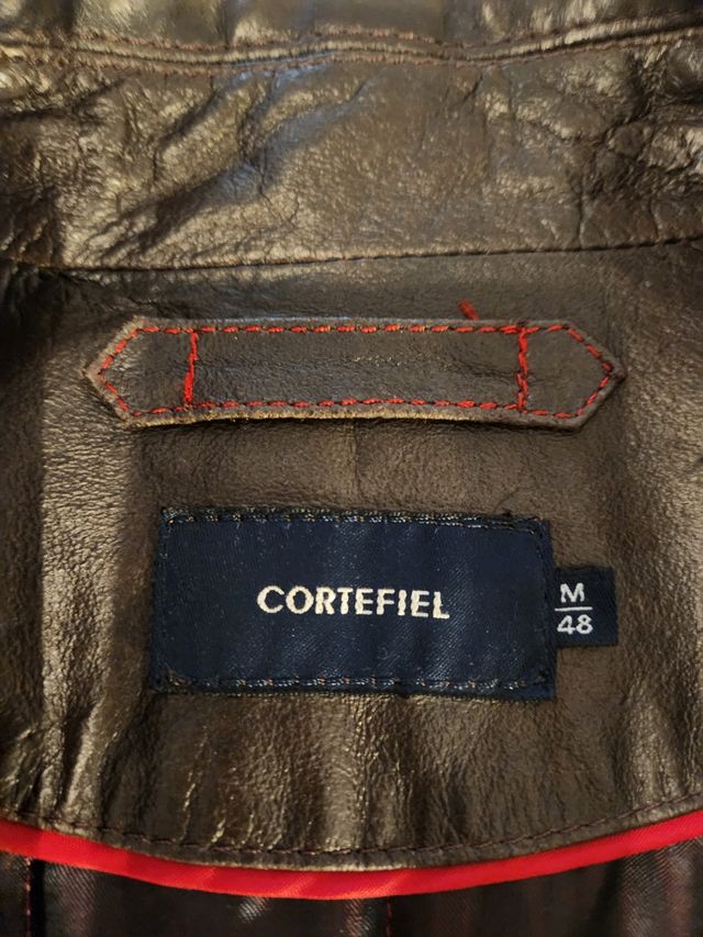 Chaquetón piel Cortefiel 