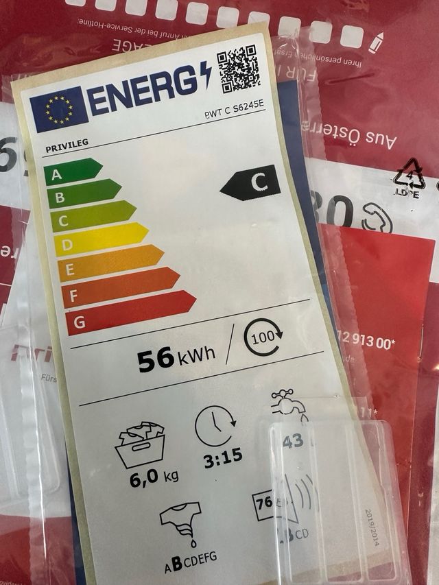 Lavadora de carga superior Privileg 6kg 1200rpm