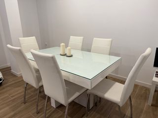 Mesa de diseño extensible 6/10 comensales