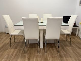 Mesa de diseño extensible 6/10 comensales