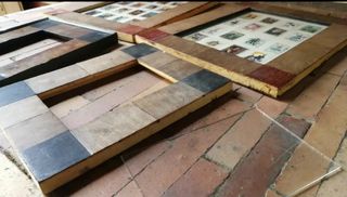 Lote 4 antiguos marcos, cuadros