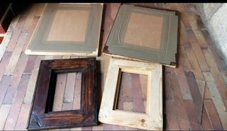 Lote 4 antiguos marcos, cuadros