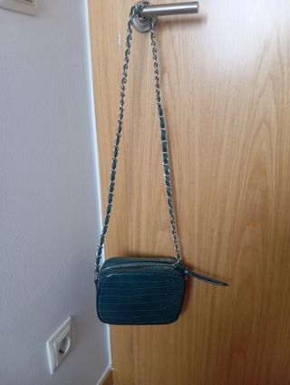 Bolso de hombro verde oscuro de .
