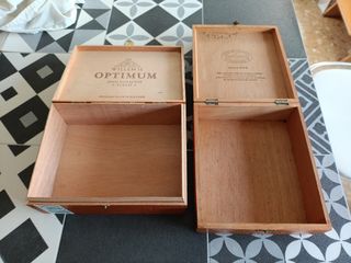 Lote 2 cajas madera