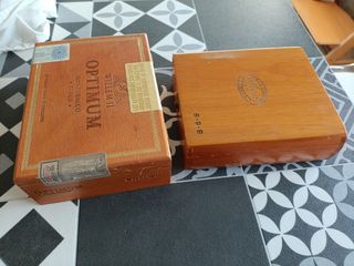 Lote 2 cajas madera
