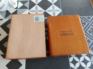 Lote 2 cajas madera