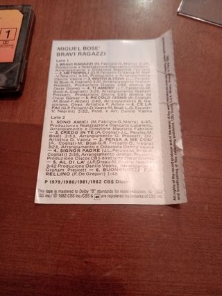 MIGUEL BOSÈ music cassetta