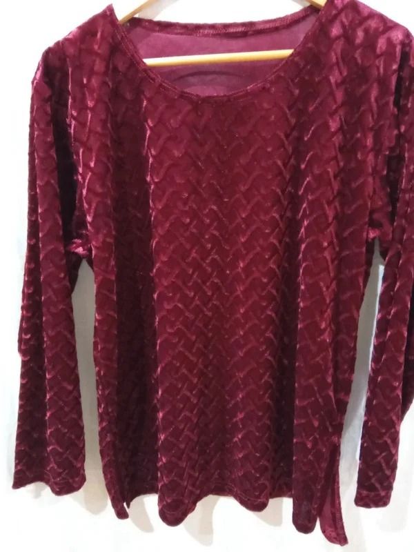 Jersey top color burdeos T 44