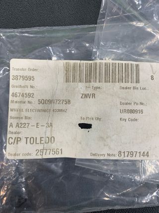 SENSOR PRESION NEUMATICOS PORSCHE VARIAS MARCAS