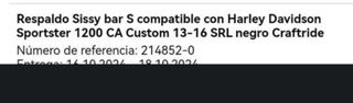 Respaldo Sissy bar S 
