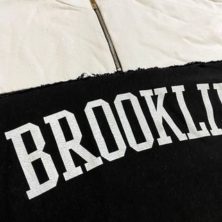 Felpa Brooklyn Bianco Nero Casual Sportivo USA