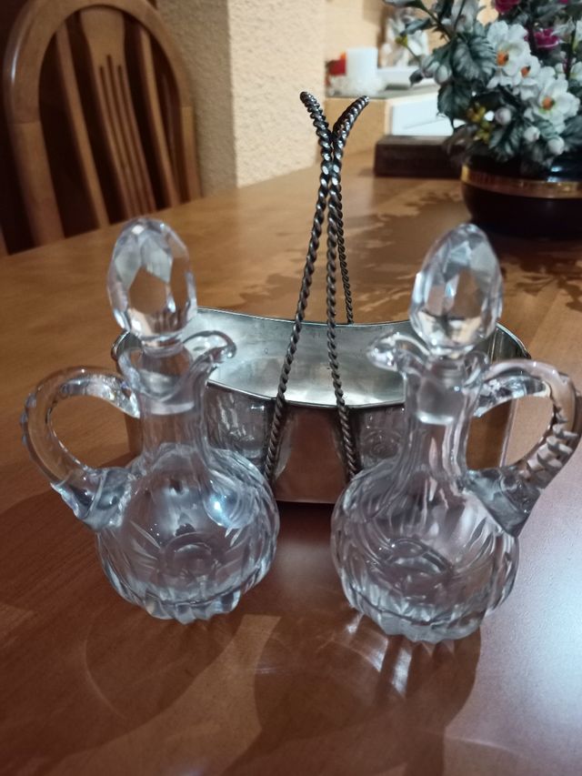 Vinagrera y Aceitera vintage