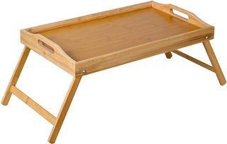 MESA PORTATIL DE BAMBÚ CON ASAS PARA CAMA O SOFA.