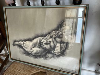 Dibujo Religioso "Madre e Hijo" 1961  Vila Arrufat